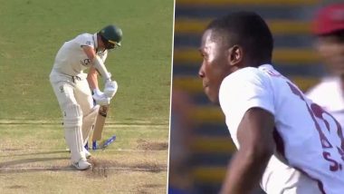 West Indies Winning Moment Video: Watch Shamar Joseph Dismiss Josh Hazlewood to Hand Windies A Historic Test Win at The Gabba