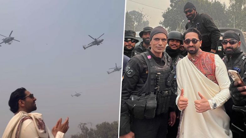 Ayushmann Khurrana Feels ‘Nostalgic’ As He Witnesses Live Republic Day Parade in Delhi (Watch Video)