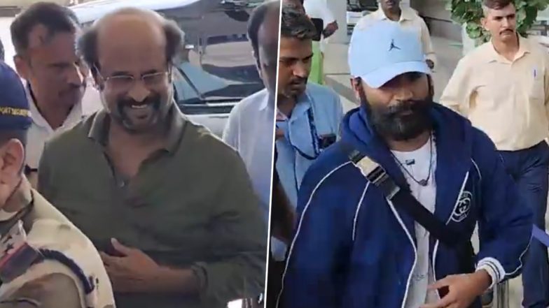 Ram Mandir Inauguration: Rajinikanth and Dhanush Jet Off to Ayodhya To Attend Pran Pratishtha Ceremony (Watch Video)