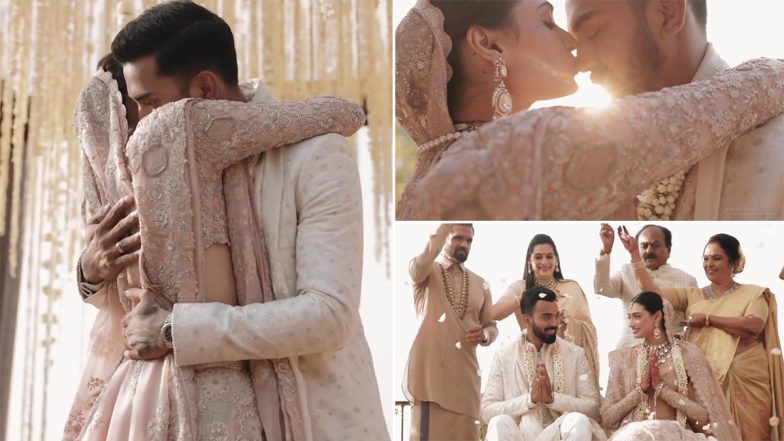 Athiya Shetty and KL Rahul Share Loved-Up Moments from Their Dreamy Wedding Celebrating Their First Marriage Anniversary (Watch Video)