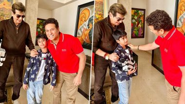 Tusshar Kapoor's Son Laksshya Fulfills His Wish To Meet Sachin Tendulkar Thanks To Grandfather Jeetendra! (View Pics & Watch Video)