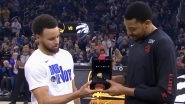 NBA 2023-24: Stephen Curry Hands 2021-22 Championship Ring to Former Golden State Warriors&rsquo; Star After Two Years Delay