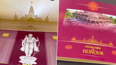 Ram Mandir Invitation Card Video: Ayodhya Ram Temple Trust Starts Sending Invite for Consecration Ceremony, Take a Look