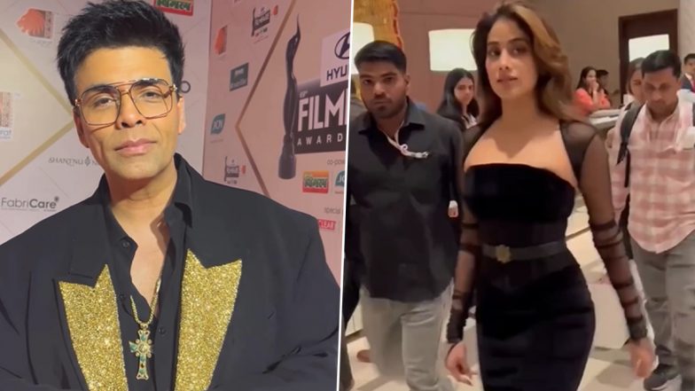 Filmfare Awards 2024: Karan Johar and Janhvi Kapoor Steal the Spotlight at Curtain Raiser for the 69th Edition of the Show (Watch Videos)