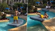 Varun Dhawan Shares Hilarious Video of Him Losing Balance on Pool Bed, Captions It &lsquo;Entering 2024&rsquo; (Check Video)