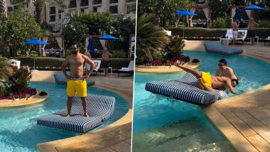 Varun Dhawan Shares Hilarious Video of Him Losing Balance on Pool Bed, Captions It ‘Entering 2024’ (Check Video)