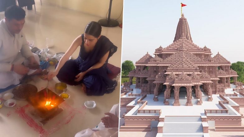 Uorfi Javed Performs Havan Ahead of Ram Mandir Pran Pratishtha Ceremony in Ayodhya, Video Goes Viral - WATCH