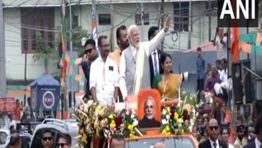 India News | PM Modi Holds Roadshow in Kerala's Thrissur