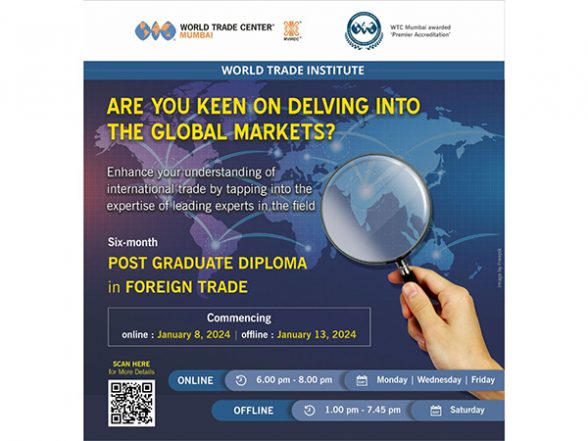 Business News | MVIRDC World Trade Center Mumbai Announces the 67th Batch of the Post Graduate Diploma in Foreign Trade - Vimarsana News