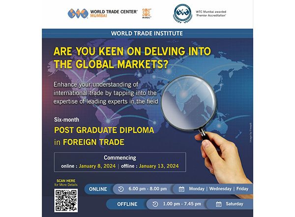 Business News | MVIRDC World Trade Center Mumbai Announces the 67th Batch of the Post Graduate Diploma in Foreign Trade