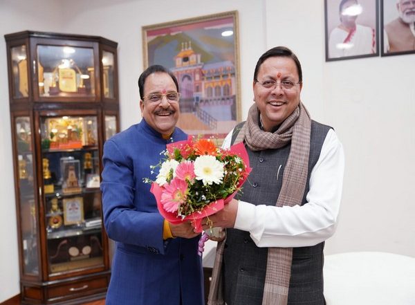 India News | Uttarakhand: MoS for Defence and Tourism Ajay Bhatt Pays Courtesy Visit to CM Dhami