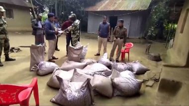 India News | Tripura Police, BSF Seize Illegally Stored Sugar and Onions