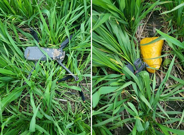India News | Punjab: BSF Recovers Pak Drone in Tarn Taran, Suspected Heroin Packet