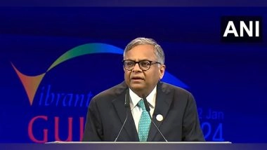 Business News | Tata Group Announces Giga Factory for Lithium-Ion Batteries in Sanand, Semiconductor Fab in Dholera at Vibrant Gujarat