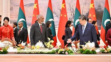 World News | Maldivian President Attends Chinese State Banquet Amid Row with India