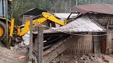 India News | Assam Anti-encroachment Drive: Golapara Administration Evicts 50 Families from Reserve Forest