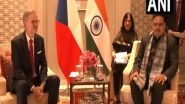 World News | Rajasthan CM Sharma Holds Meeting with Czech PM Petr Fiala in Jaipur