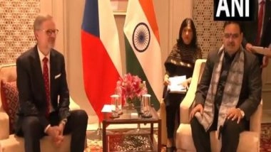 World News | Rajasthan CM Sharma Holds Meeting with Czech PM Petr Fiala in Jaipur