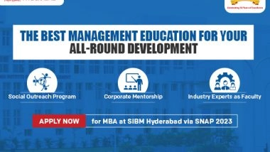 Business News | SIBM Hyderabad Marks Milestone: Celebrates 9th Foundation Day with Commitment to Thoughtful Leadership