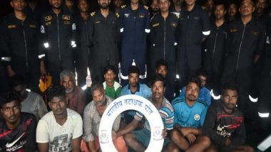 India News | Indian Coast Guard Rescues 12 Fishermen off Kerala Coast