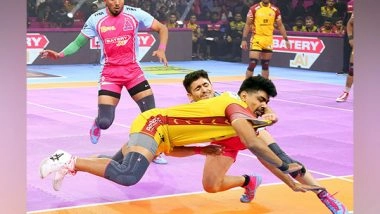 Sports News | PKL: Jaipur Pink Panthers Extend Unbeaten Run to Seven Games Following Win over Telugu Titans