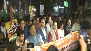 India News | TMC Protests in Kolkata Against Centre over Misuse of Central Agencies, Blocking Central Funds