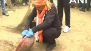 India News | Uttar Pradesh, Gujarat Leaders Hold Cleanliness Drives Ahead of Pran Pratishtha Ceremony