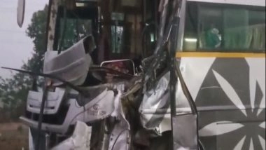 India News | Andhra: One Killed, 30 Injured as Two Buses Collide on National Highway in Srikakulam