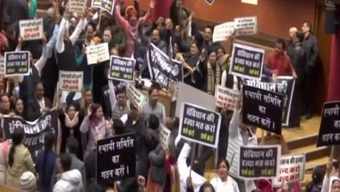India News | BJP Leaders Hold Protest in MCD House, Demand Formation of Standing Committee