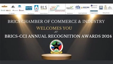 Business News | BRICS CCI Annual Recognition Awards 2024 to Be Hosted on 19th January 2024