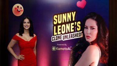 Business News | Now Chat & Video Call with Sunny Leone: Actress Launches Her Official AI Clone Created by Kamoto.AI