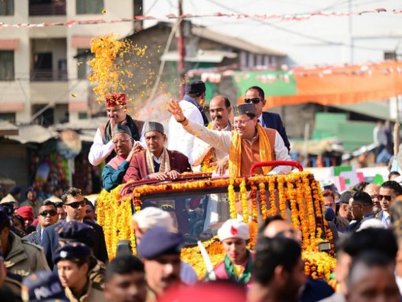 India News | Uttarakhand CM Dhami Headlines Roadshow, Credits PM Modi for End to 500-year Wait for Ram Temple - Vimarsana News
