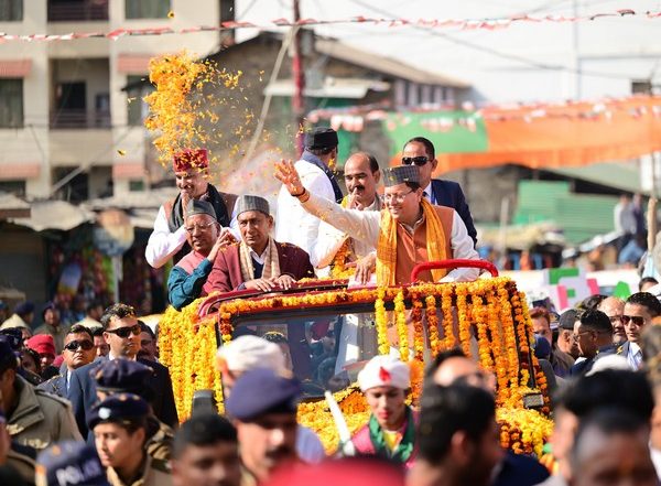 India News | Uttarakhand CM Dhami Headlines Roadshow, Credits PM Modi for End to 500-year Wait for Ram Temple