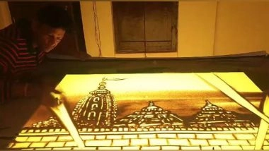 India News | Sand Artist Manas Kumar Sahoo Depicts Heritage Corridor Project Inauguration Ceremony Using Animation