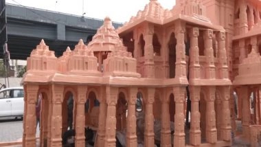 India News | Hyderabad Museum Crafts Model of Ayodhya Ram Temple Mounted on Car