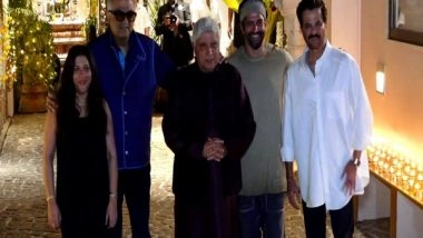 Entertainment News | Anil Kapoor Hosts Birthday Bash for Javed Akhtar; Shibani, Farhan, Sonam Among Others Attend