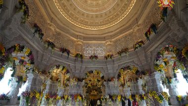 Ram Temple Inauguration: Stunning Pictures of Ram Mandir Released Ahead of Pran Pratishtha Ceremony in Ayodhya (See Pics)