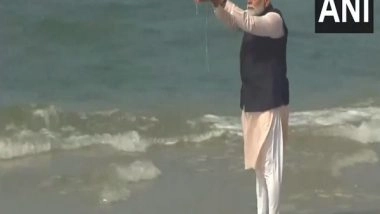 India News | Tamil Nadu: PM Modi Visits Ram Setu's Origin Point, Arichal Munai, Ahead of 'Pran Pratishtha'