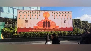 World News | UK: Indian Diaspora Celebrate 'Pran Pratishtha' with Billboards, 'bhandara'; Special Event by Oxford Students