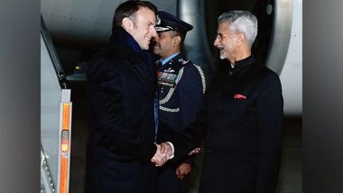 World News | French President Macron Arrives in Delhi to Participate as Chief Guest at Republic Day Celebrations
