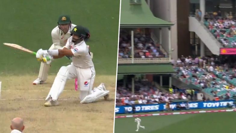 Audacious! Aamer Jamal Hits Reverse Sweep Six to Nathan Lyon During AUS vs PAK 3rd Test 2023-24 (Watch Video)