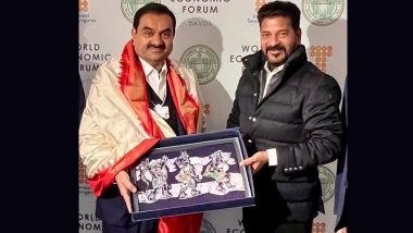 Telangana Government and Adani Group Sign Four MoUs Worth Rs 12,400 Crore at World Economic Forum in Davos (See Pic)