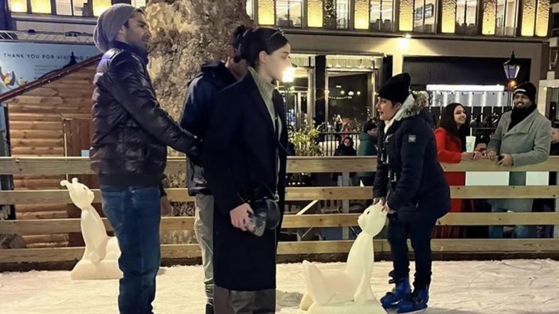 Lovebirds Aditya Roy Kapur and Ananya Panday Go Ice Skating in London During New Year’s Vacay, See Viral Picture Here