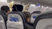 Alaska Airlines Flight Makes Emergency Landing in Oregon After Aircraft Window and Chunk of Fuselage Blow Out in Mid-Air (Watch Video)