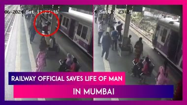 Mumbai: Alert Railway Official Saves Life Of Man After He Falls While Trying To Board Moving Train At Masjid Station
