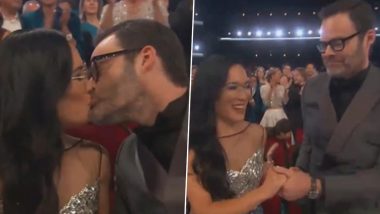 75th Primetime Emmy Awards: Ali Wong and Bill Hader Share a Sweet Kiss As the Former Bags an Award for Her Performance in Beef (Watch Video)
