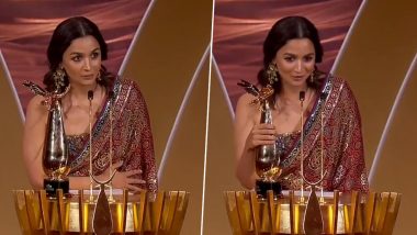 Alia Bhatt Bestowed With Honorary Entertainment Makers Award at Joy Awards 2024; Actress’ Heart-Winning Acceptance Speech Goes Viral (Watch Video)