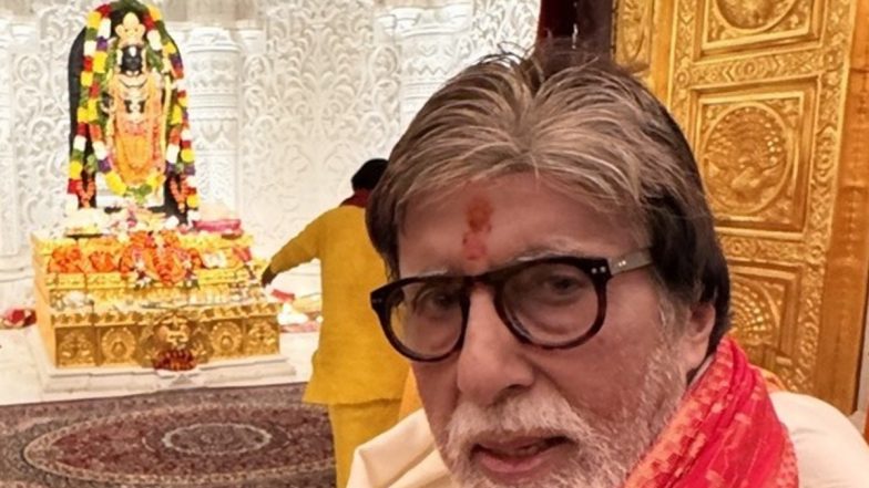 'Jai Siya Ram!' Amitabh Bachchan Shares Divine Picture From Ram Mandir Pran Pratishtha Ceremony in Ayodhya