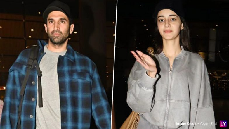 Ananya Panday and Aditya Roy Kapur Return From London After New Year Celebration; Rumoured Couple Spotted at Mumbai Airport (Watch Video)