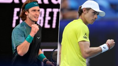 Alex de Minaur vs Andrey Rublev, Australian Open 2024 Free Live Streaming Online: How To Watch Live TV Telecast of Aus Open Men’s Singles Fourth Round Tennis Match?